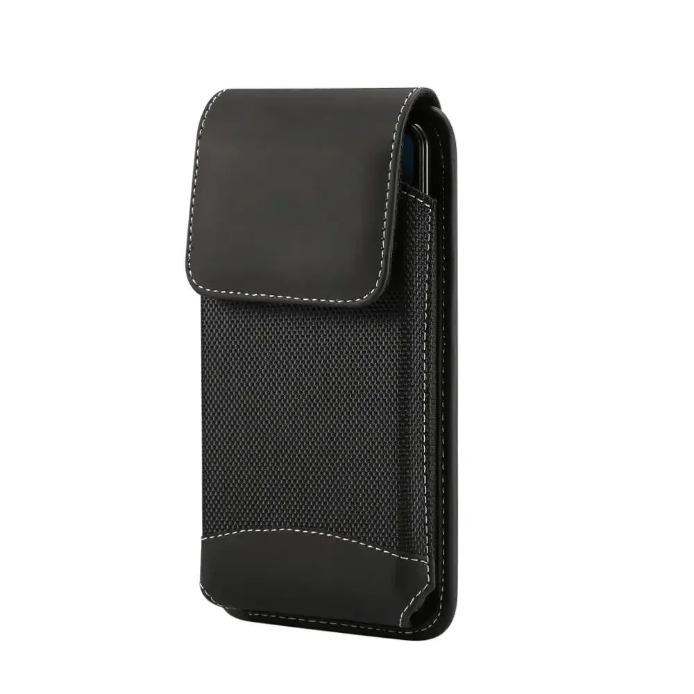 Oxford Cloth Pouch Case For iPhone 16 15 14 13 12 11 Pro XR X Waist Bag Belt Clip Holster Cover For Samsung S24 S23 S22 S21 Case