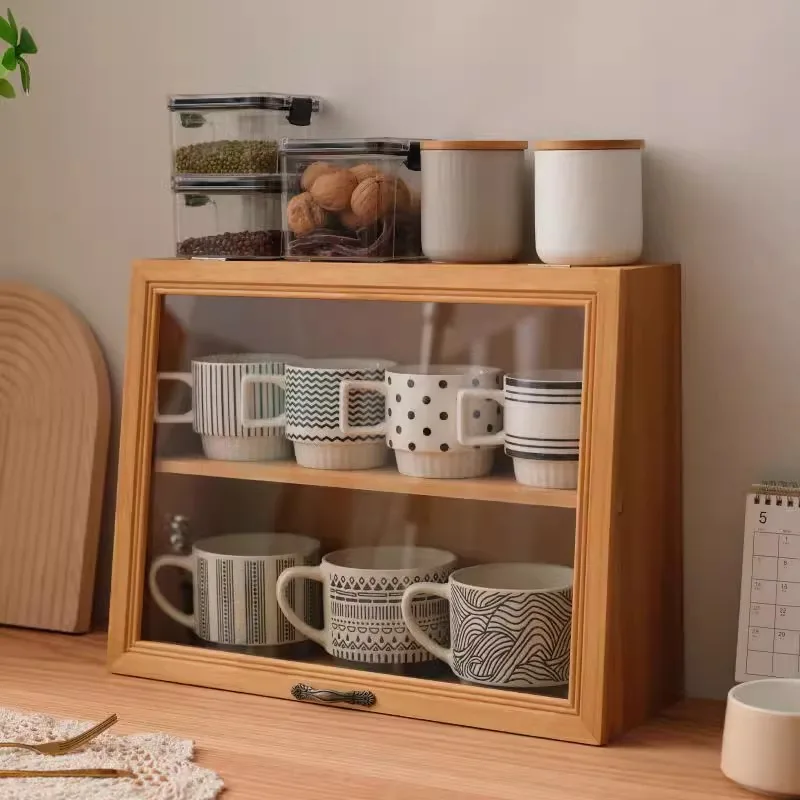 Household desktop cups, utensils, miscellaneous items, organizing small cabinets 3