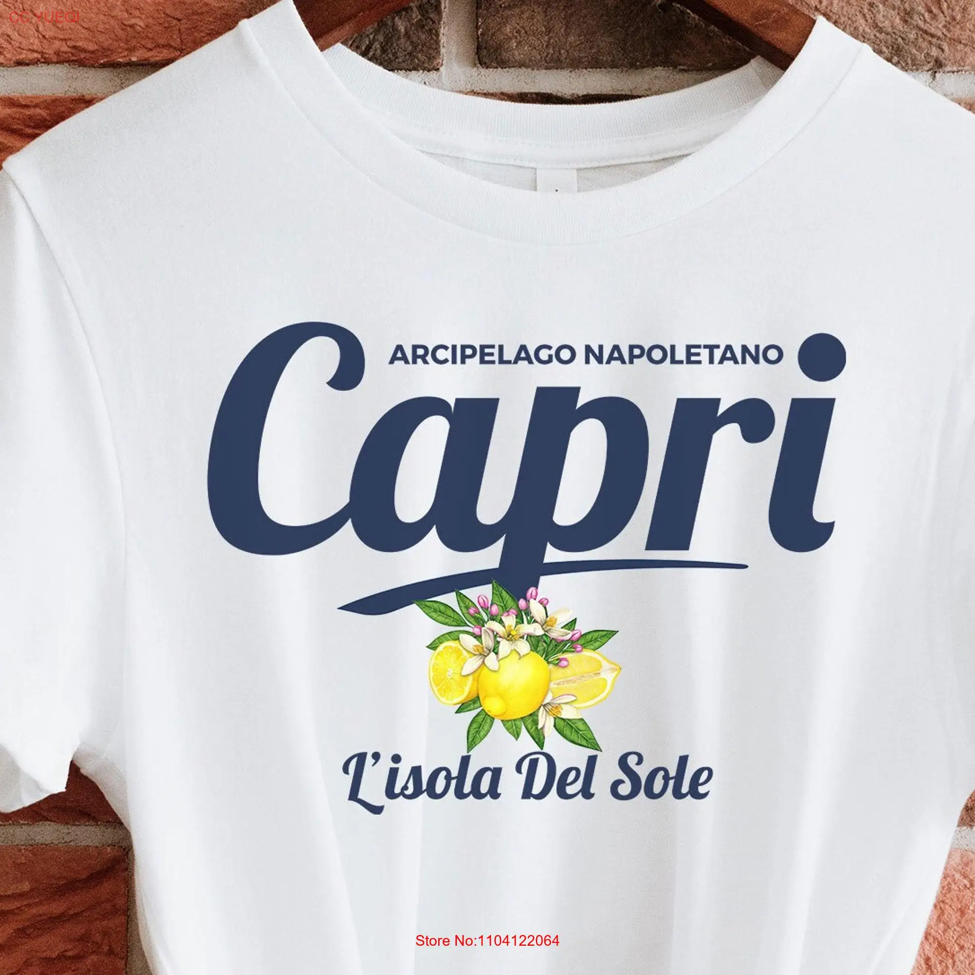 Capri T Shirt Italia Travel Amalfi CoasT Italy Positano Vacation long or short sleeves