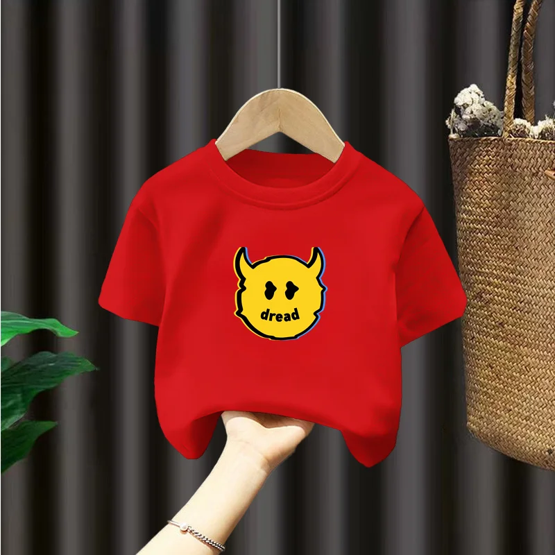 3D printing summer new sports and leisure cartoon animation round neck short sleeve children's clothing 3D digital