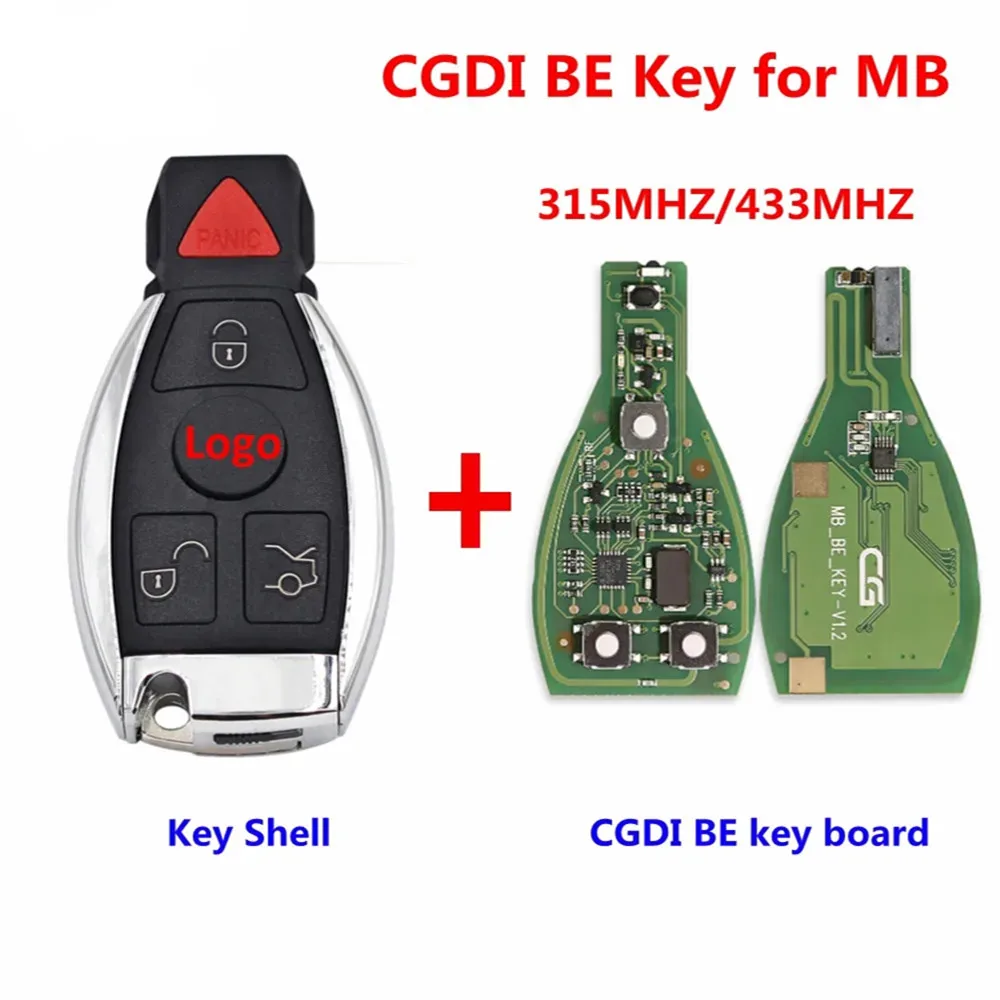 Original CGDI MB CG BE Key 315MHZ/433MHZ for Mercedes Benz Work with CGDI MB Programmer Support All FBS3 with 3B/4B Key Shell