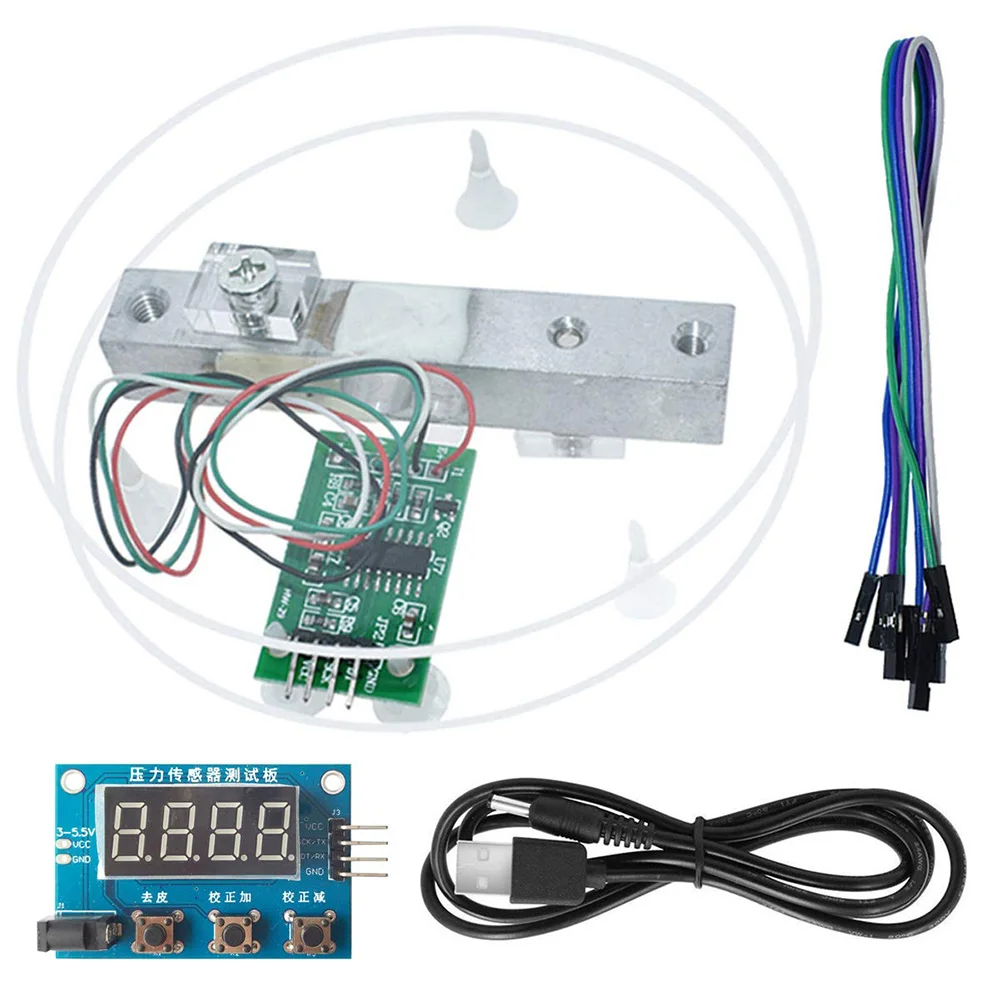 HX711 Weight Sensor Module Kit Digital Load Cell Weight Sensor A/D Module 5KG Scale for , Scale Display