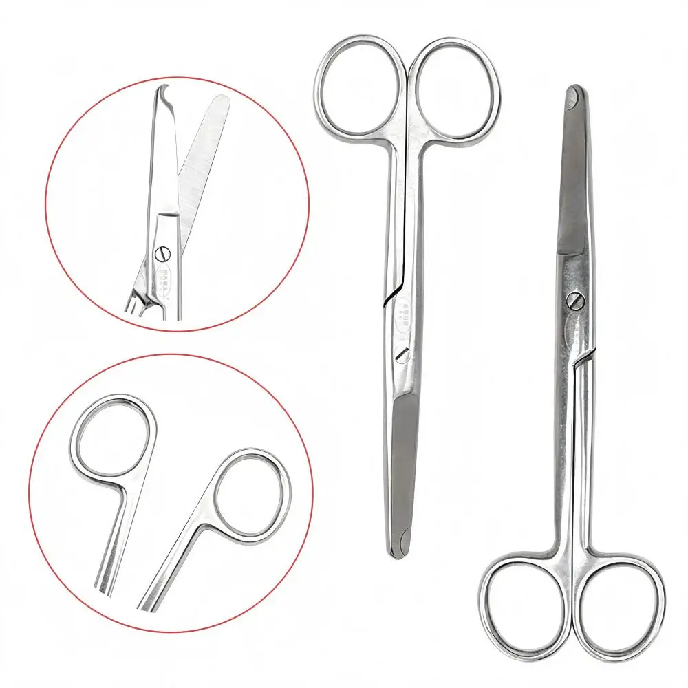 1Pc Dental 10/14/16cm Stainless Steel Suture Removal Scissors Medical Crescent Notch Stitch Cutting Scissors Dental Tools
