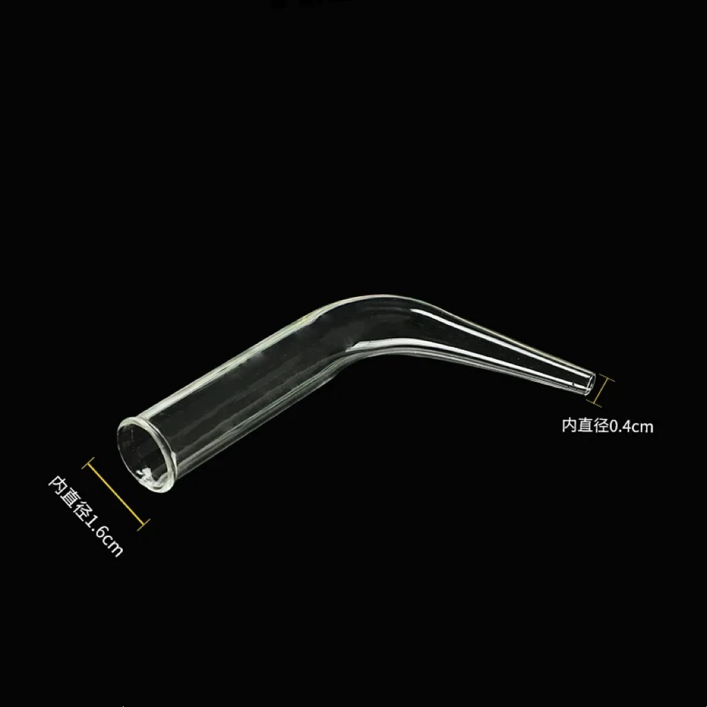 

Experimental Glass Horn Tube Bend, Distillation Device Condenser Tube Interface Bend Tube Tail Connection, Multi-purpose Adapter