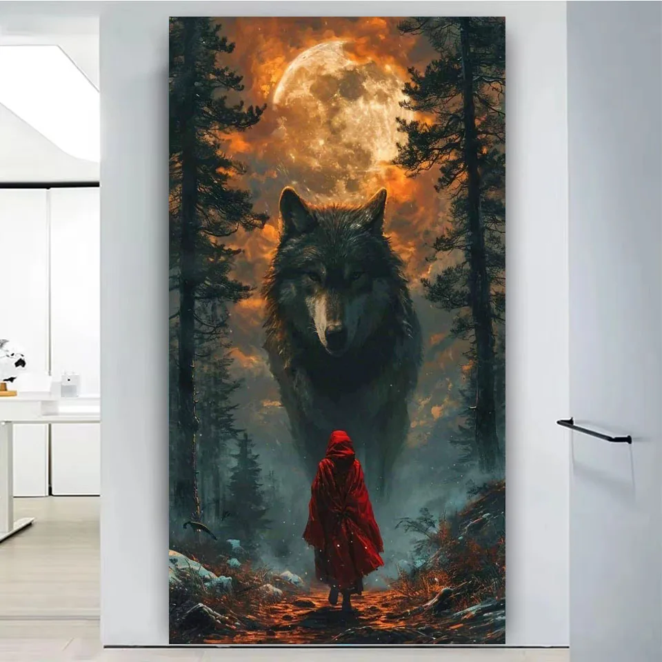 5d Diy Diamond Painting Kits New Collection Captivating Wolf Full Square Mosaic Embroidery Animals large size Picture home Decor