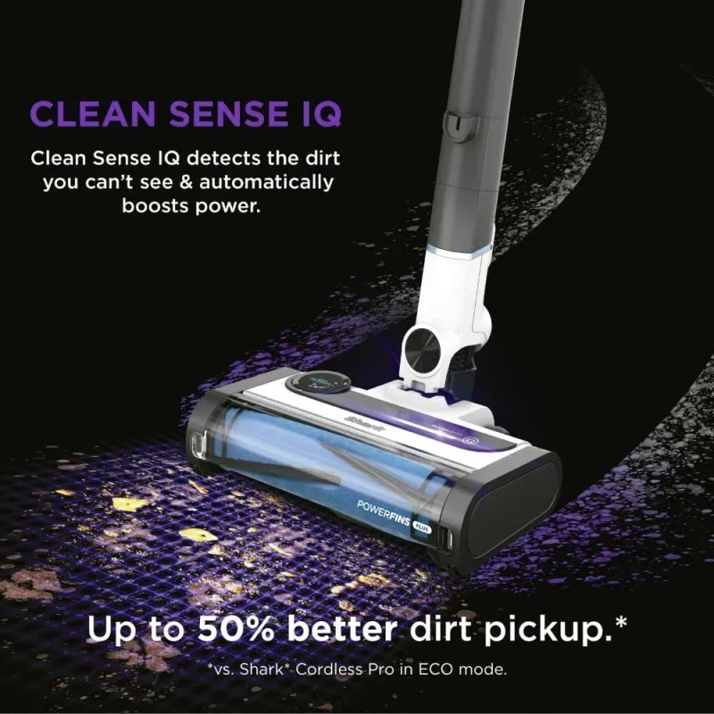 QWShark IZ562H Pro Cordless Vacuum with Clean Sense IQ and Odor Neutralizer,PowerFins Plus Brushroll,Includes Duster Crevice Pet