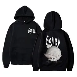 França banda de metal jojira da marte para sirius baleias voadoras álbum de música gráfico moletom com capuz masculino moda vintage pulôver agasalho