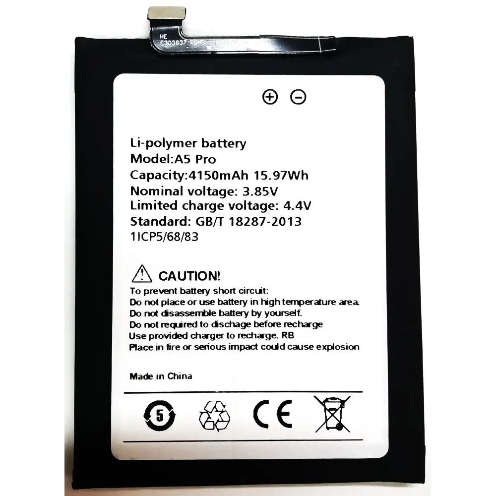 

3,85 В 4150 мАч A5 Pro UMI Umidigi перезаряжаемая литий-ионная полимерная батарея для мобильного телефона