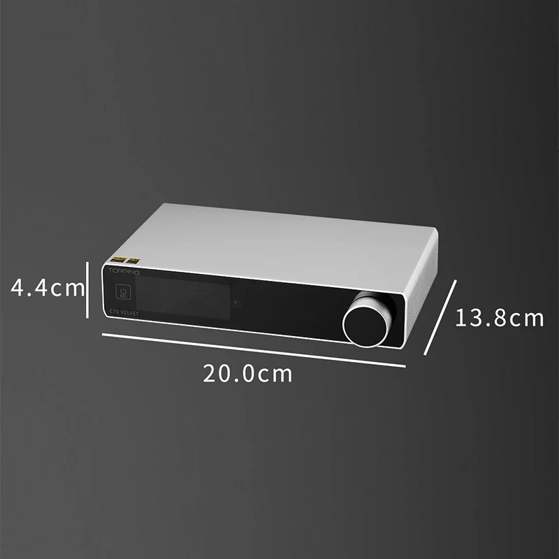 TOPPING E70 VELVET AK4499EX Decoder XU316 DSD512 PCM768kHz Bluetooth 5.1 LDAC 24Bit/96kHz with Remote Control E70V DAC
