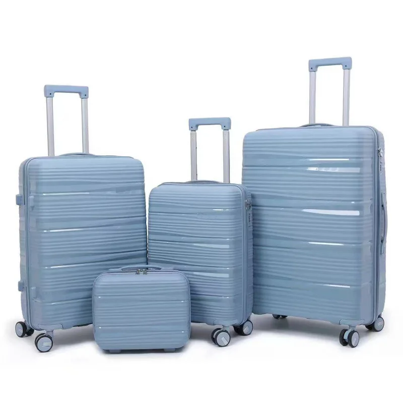 ultra-light-pp-material-luggage-bag-with-combination-lock-for-travel-large-capacity-wear-resistant-24-inch-rolling-suitcase