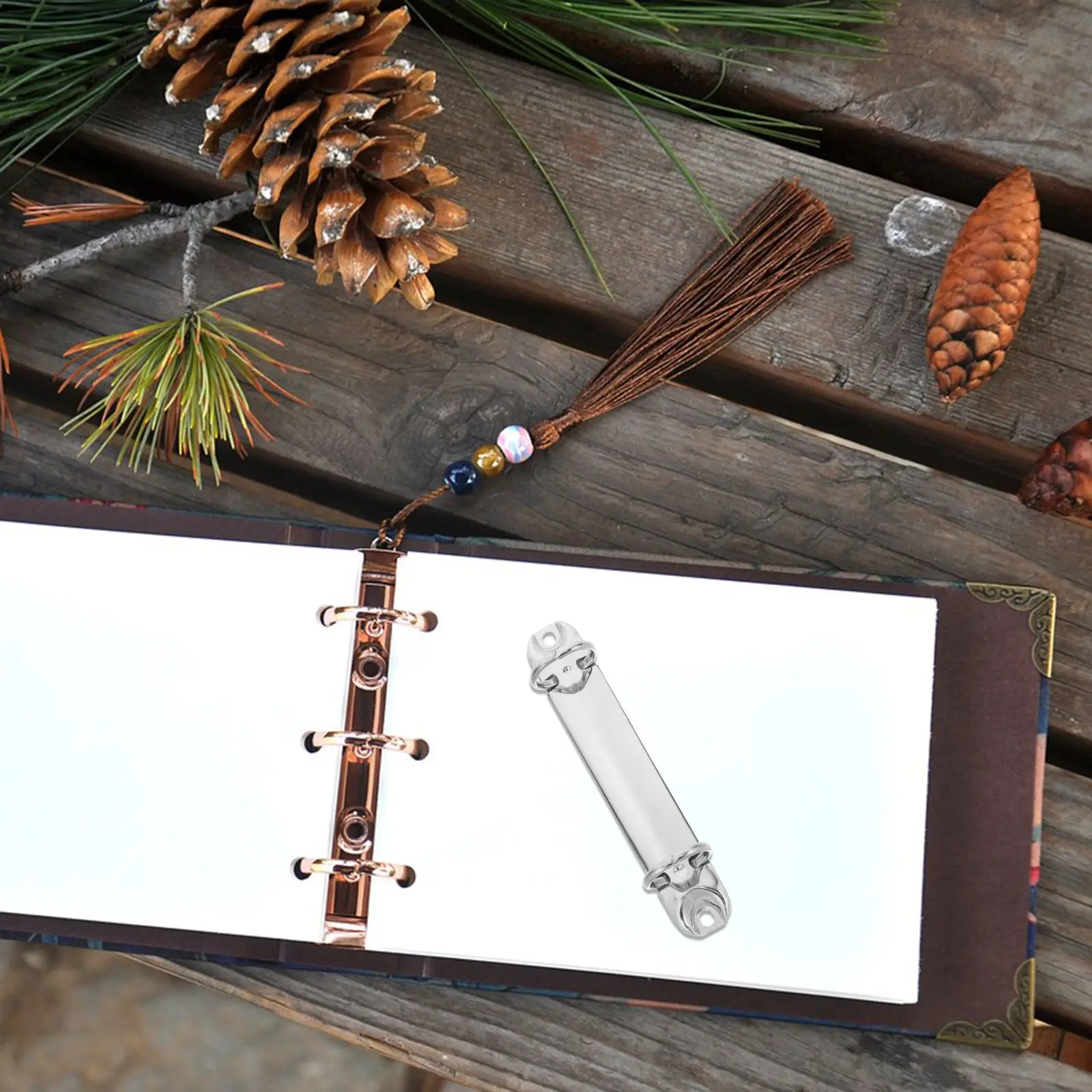 DIY Metal Binder Rings A7 Silver 2-Ring Loose Leaf Binder Clips for Notebooks Planners Organizing Documents Craft Projects