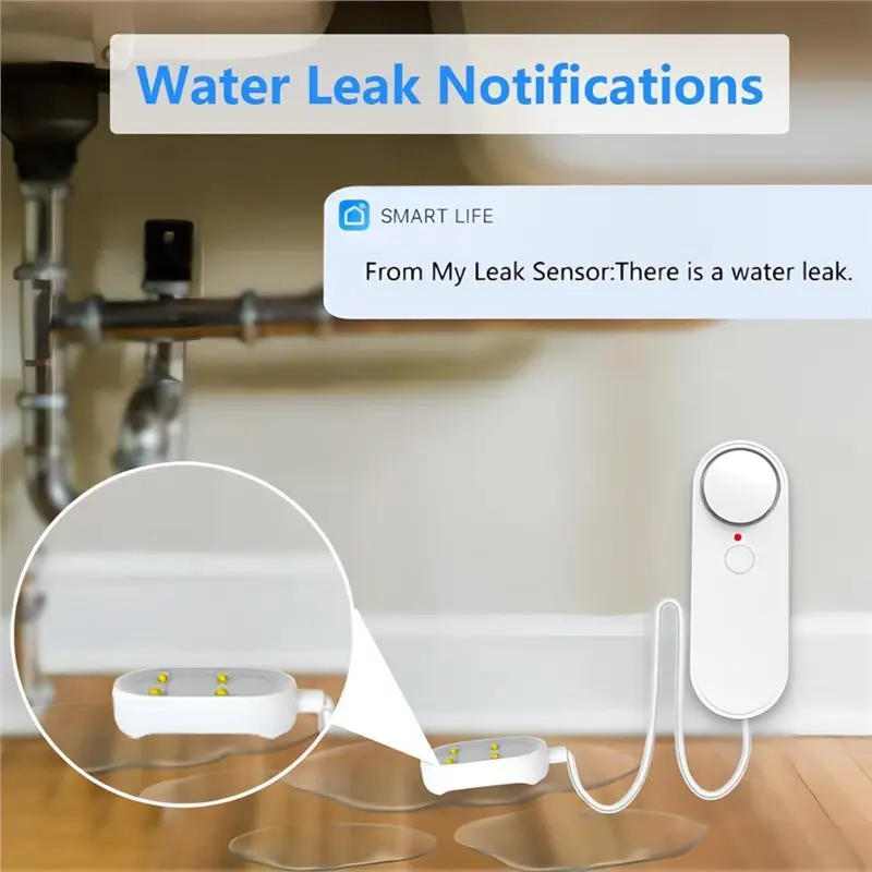 【RECOMENDAR】Water Level Detector Tuya Smart APP Alert, 2-In-1 Loud Volume Sensor Alarm Monitoring For Swimming Pool Fish Tank Aq