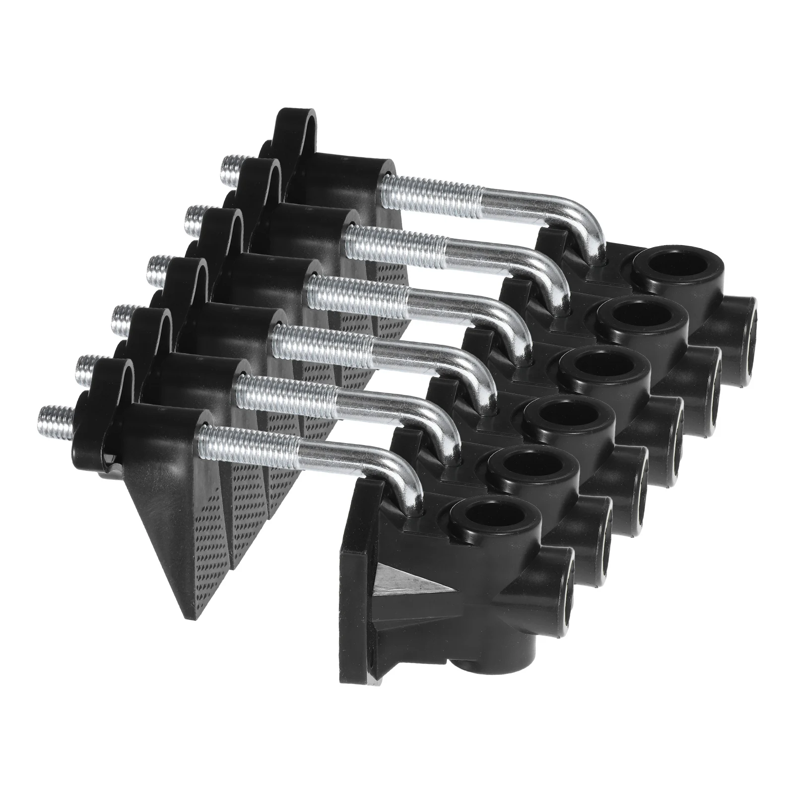 

6pcs Metal Desk Lamp Holder Bracket Clip For Table Light Secure Hexagonal Lock Anti-Slip Design Durable Build For 5Cm Thick