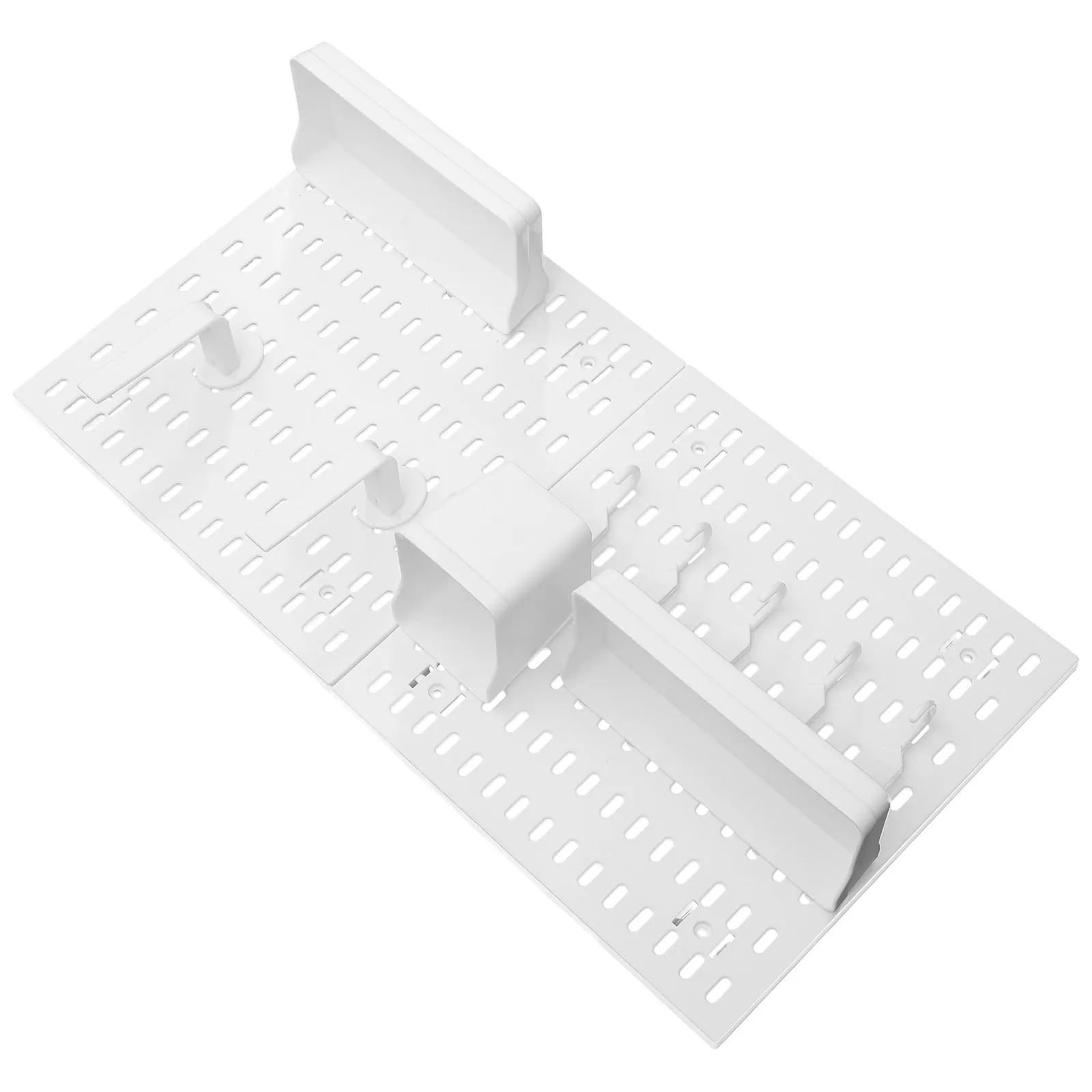 1set-hole-board-pegboard-organizer-no-drilling-plastic-black-wall-pegboard-kit-hooks-for-kitchen-bathroom-storage