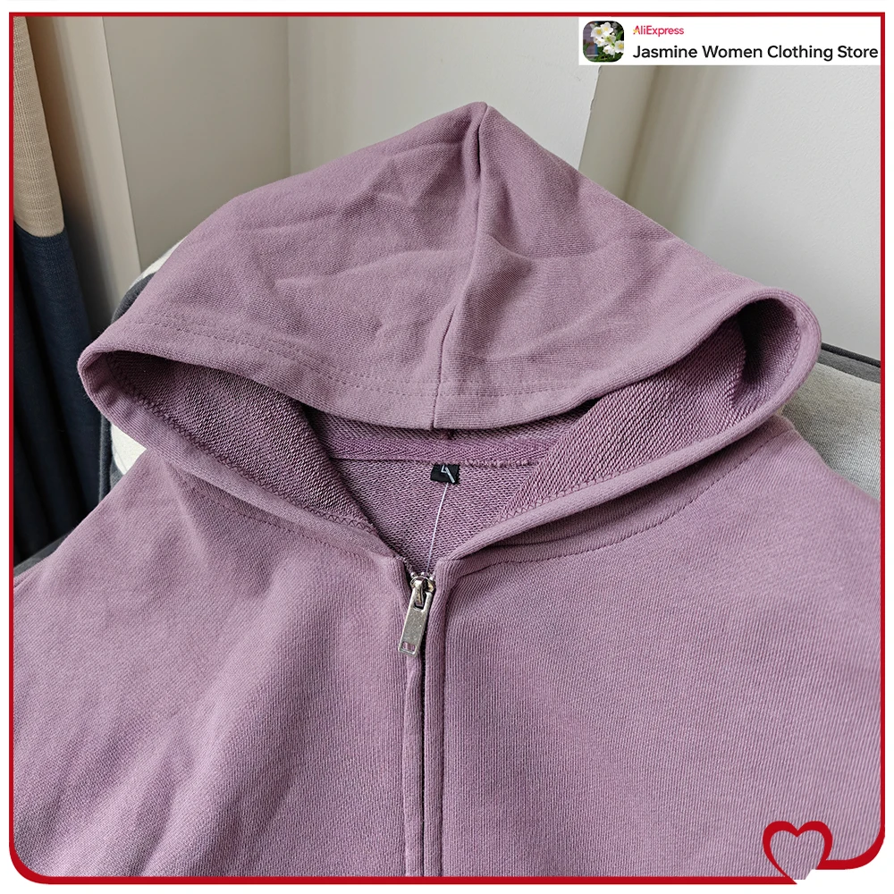 Elegant Chic Women Cropped Hoodie Sweatshirts with Tonal Ribbed Trim New in Sports Zipper Jackets for Women Comfy Cotton Outwear