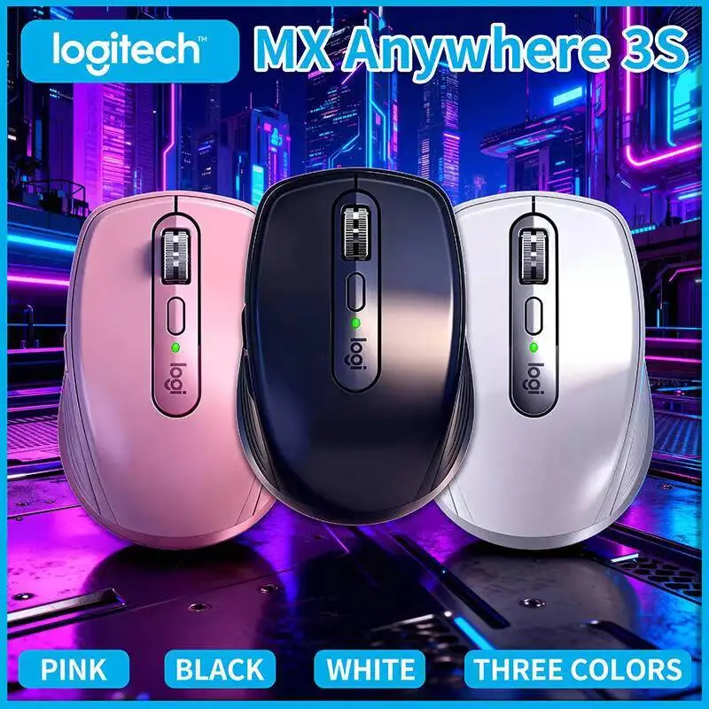 

Компактная мышь Logitech MX Anywhere 3S, эргономичный дизайн, перезаряжаемая, с быстрым прокруткой для портативных ПК Mac