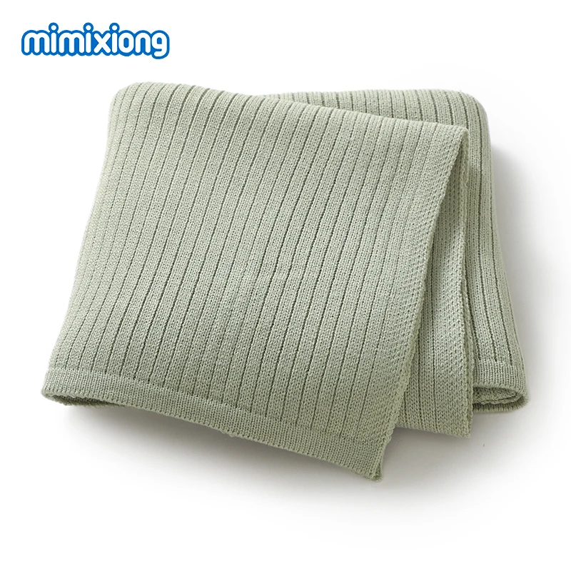 

Fashion Solid Color Baby Knitted Blankets 90*70cm Soft Comfortable Newborn Boy Girl Stroller Nursery Swaddle Wrap Plaid Cellular
