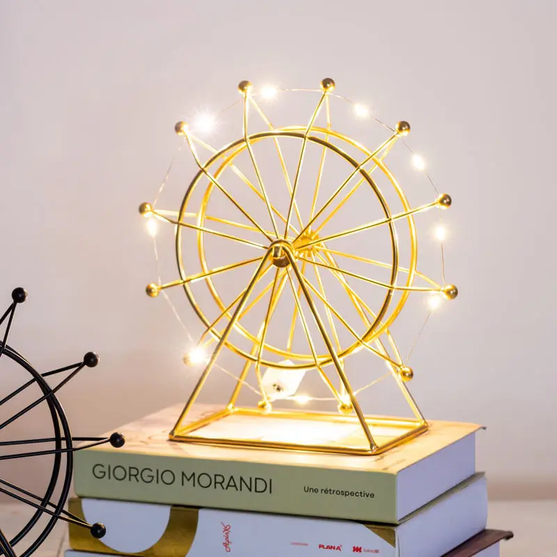 Nordic Iron Ferris Wheel Ornaments Creative Living Room Office Desktop Indoor TV Wine Cabinet Decoration Small Furnishings