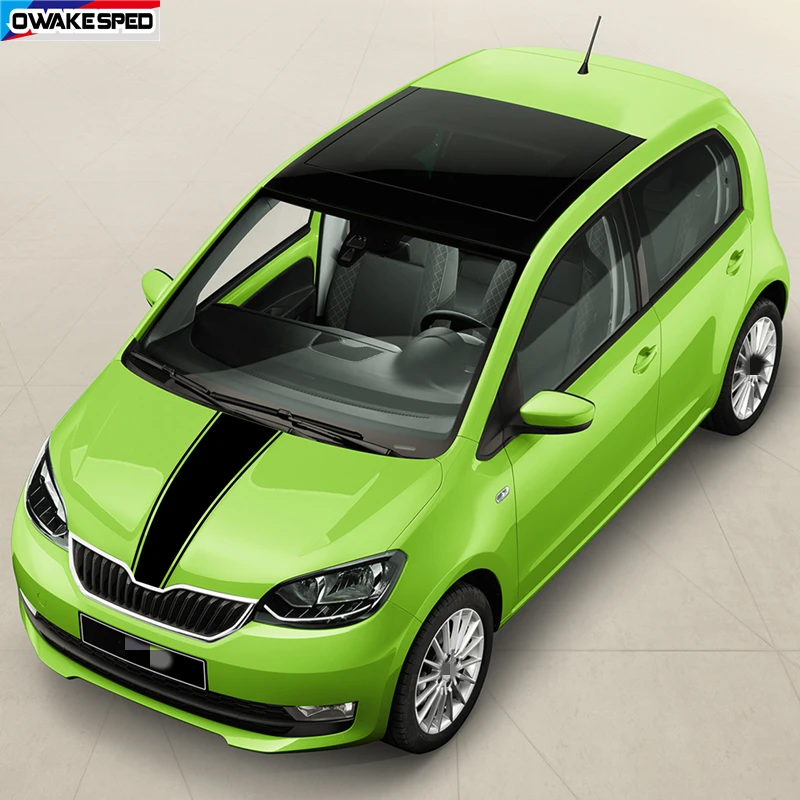 Car Hood Engine Cover Decoration Sticker For-Skoda CITIGO iv Sport Tuning Accessories Auto Body Film DIY Racing Vinyl Decals