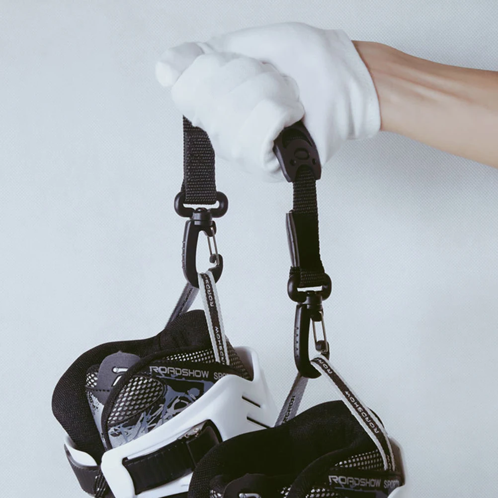 

2 шт. портативных ремней для переноски коньков и лыжных ботинок, легкий складной дизайн, удобная ручка для переноски, удобный зажим