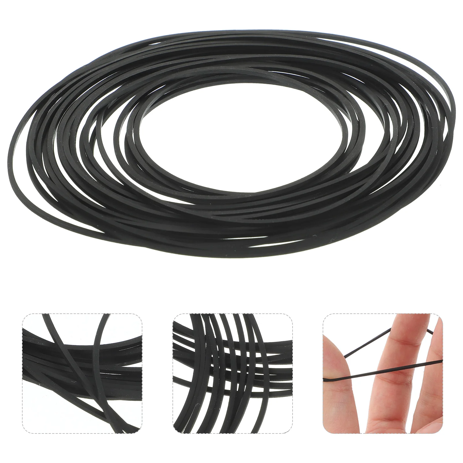 

20 Pcs Radio Tape Belt Player Cassette Replacement Belts for Deck Rubber Cassettes