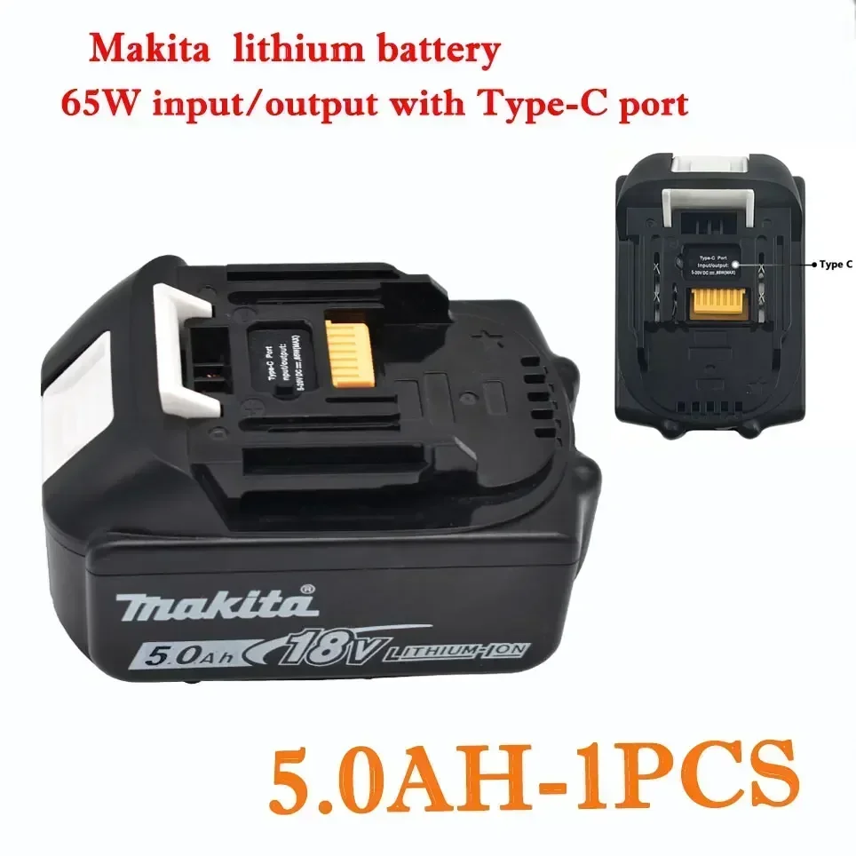 100 % Original-Makita-18-V-5,0-Ah-Akku für Elektrowerkzeuge, 18 V austauschbarer LED-Lithium-Ionen-Akku, LXT BL1860B BL1860BL1850 BL1830