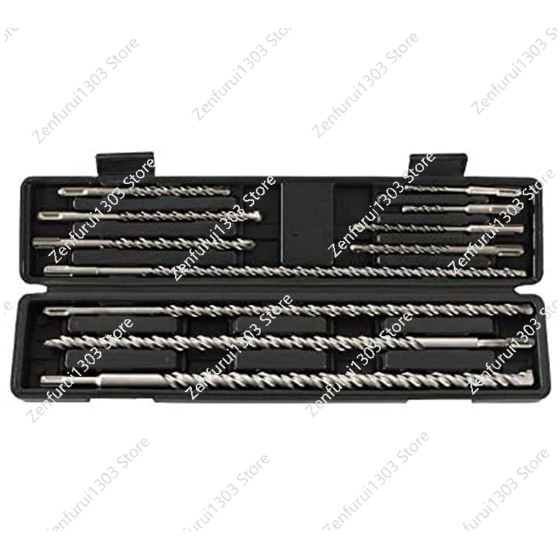 11Pcs Long Masonry Drill Bits Set for Rotary Hammer Drilling Concrete Brick Twist Head SDS Plus Shank