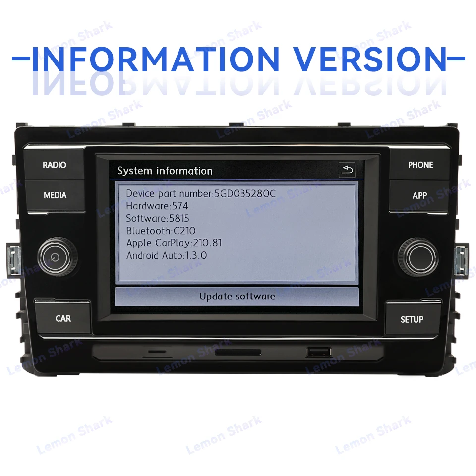 راديو السيارة Noname Carplay 5GD035280C Android Auto MIB SD Mirrorlink لـ VW MQB Lamando GOLF MK7 Passat B8 Tiguan L New Octavia