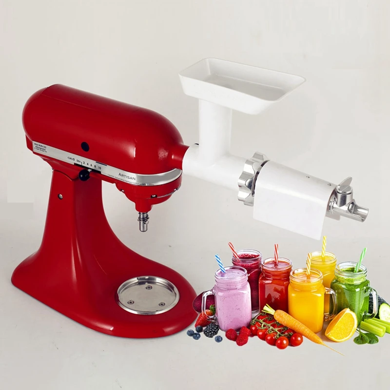 Fleischwolf-Aufsatz, Fleischwolf-Aufsatz für Mixer, Tomaten-Entsafter, Sieb, Schraube, Welle, Filterhülse, Schallwand-Zubehör