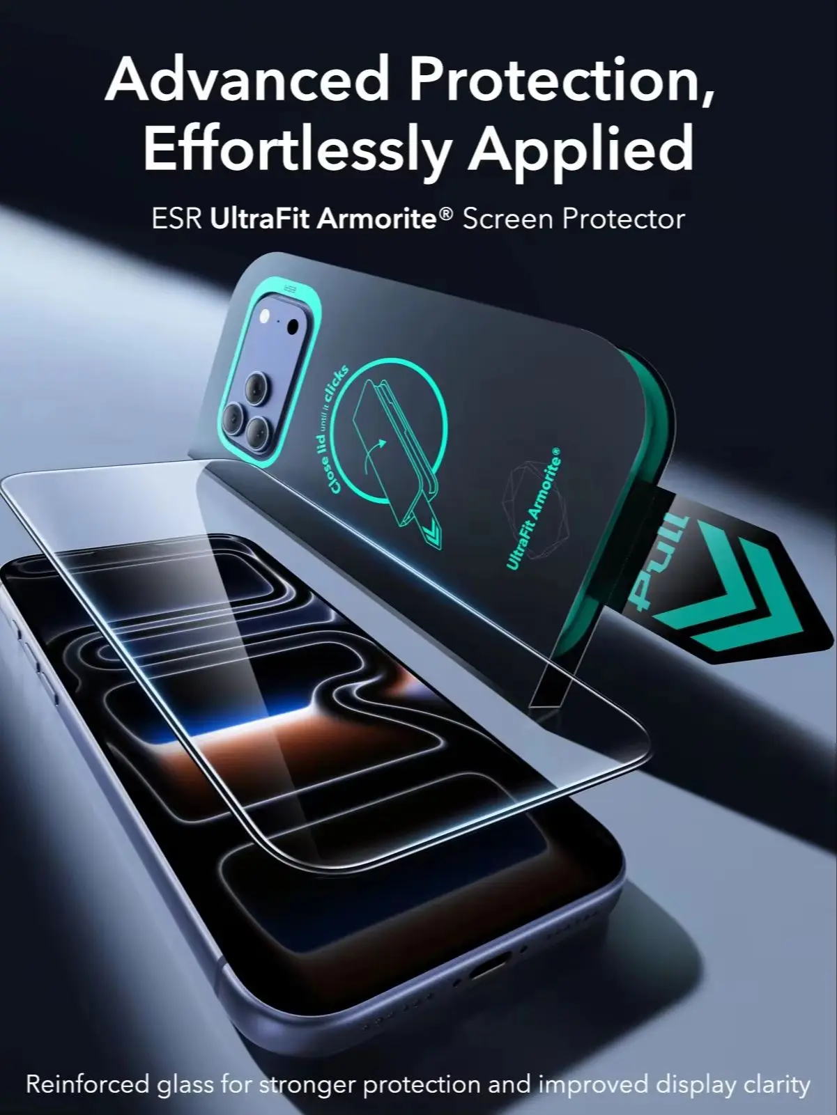 Szkło ESR 9H+ do iPhone 17 Pro Max/serii 17, folia ochronna na ekran Armorite Ultra-Tough ze szkła hartowanego do iPhone 17 Pro — zdjęcie produktu 7