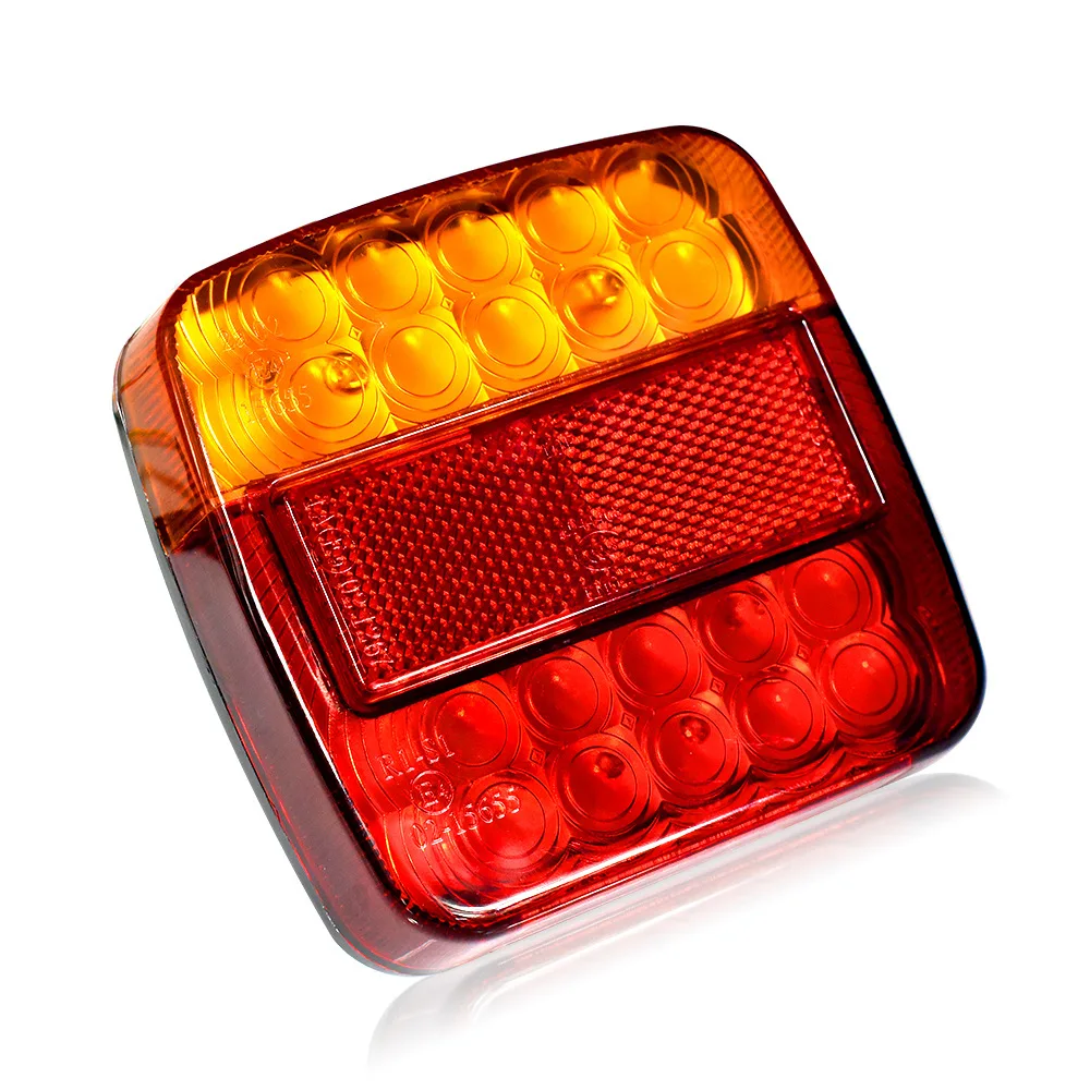 ISURE MARINE 2pcs Submersible LED Trailer Lights, Rear Tail Light LED,12V Trailer Lights with Number Plate Light Waterproof