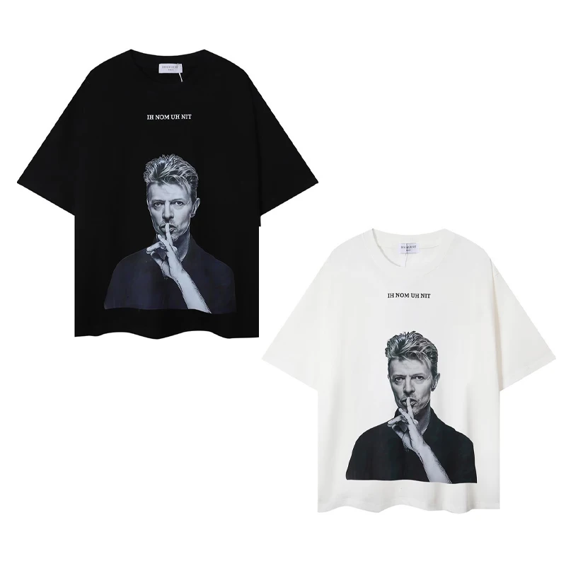 

IH NOM UH NIT T Shirts Men Woman Best Quality O-Neck Loose Casual Trend Portrait Printing Simplicity Versatile Top Tees