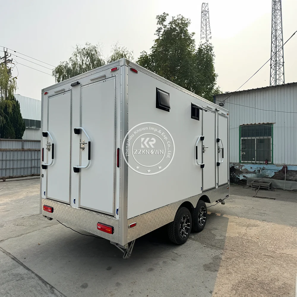 

Portable Luxury Restroom Toilet Trailer Event Wedding Bathroom Trailer Outdoor Mobile Container Public Toilet Trailer