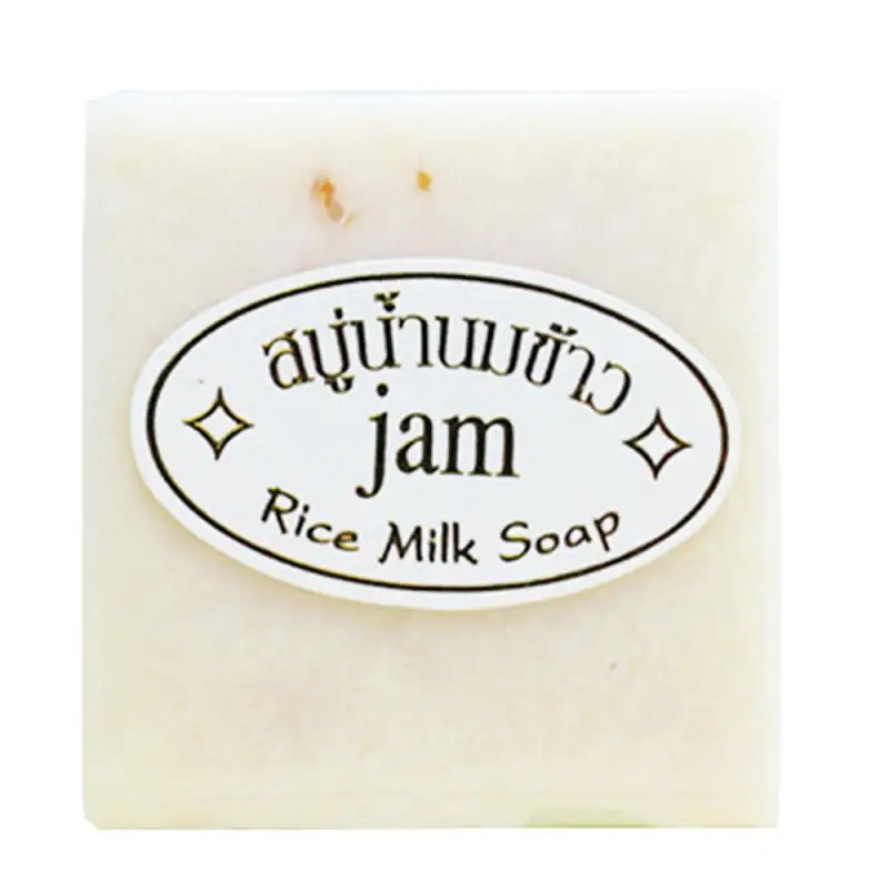 Handmade Rice Soap Thai Jasmine Rice Collagen Vitamin Skin Control Whitening Bathing Tools Whitening Oil Moisturizing