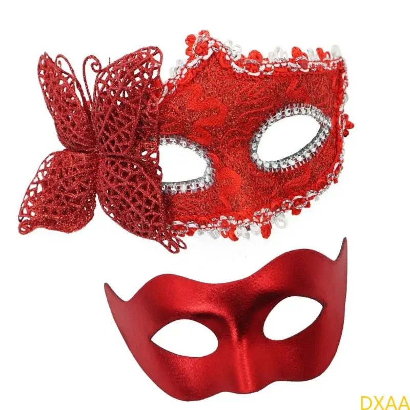 DXAA Coppia Maschera maschera maschera a faccia maschera maschera Accessorio in costume da mascherare per uomini donne