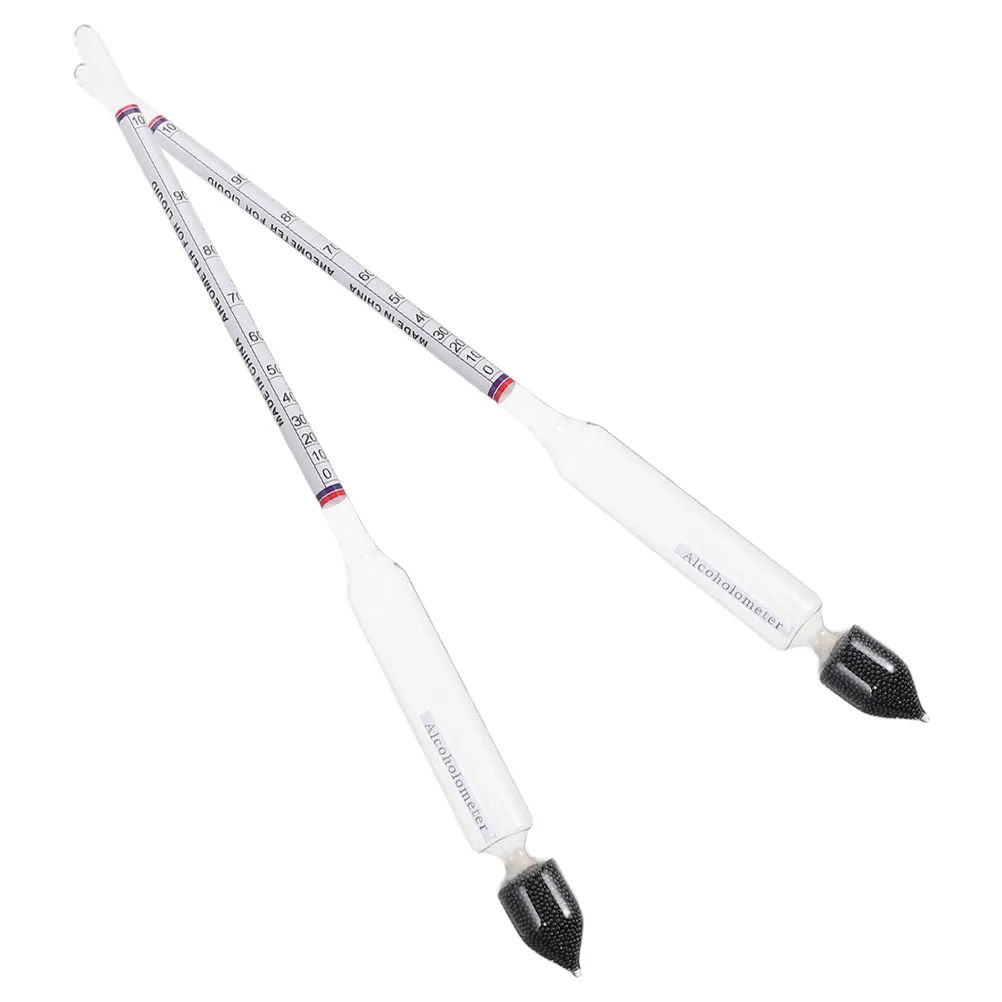

2 Pcs Alcohol Concentration Meter 0-100 High Precision Double Measurement Glass Content Tester Tool
