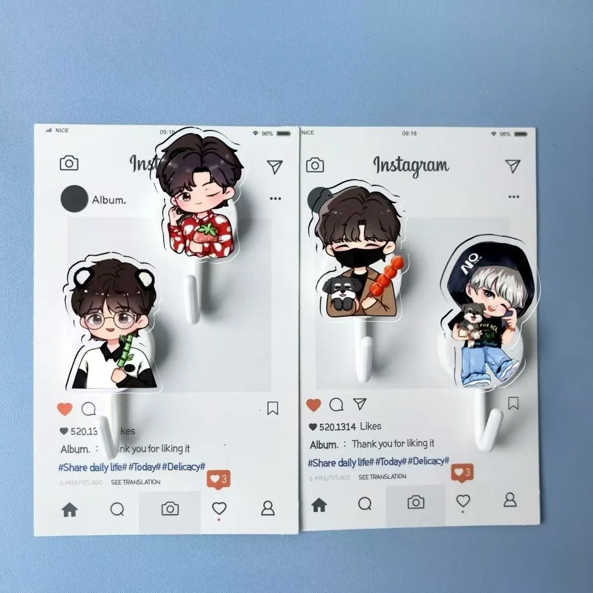 Liu Yuning's daily cosplay styling hooks, celebrity peripherals, no punching, strong and seamless decorative wall hooks