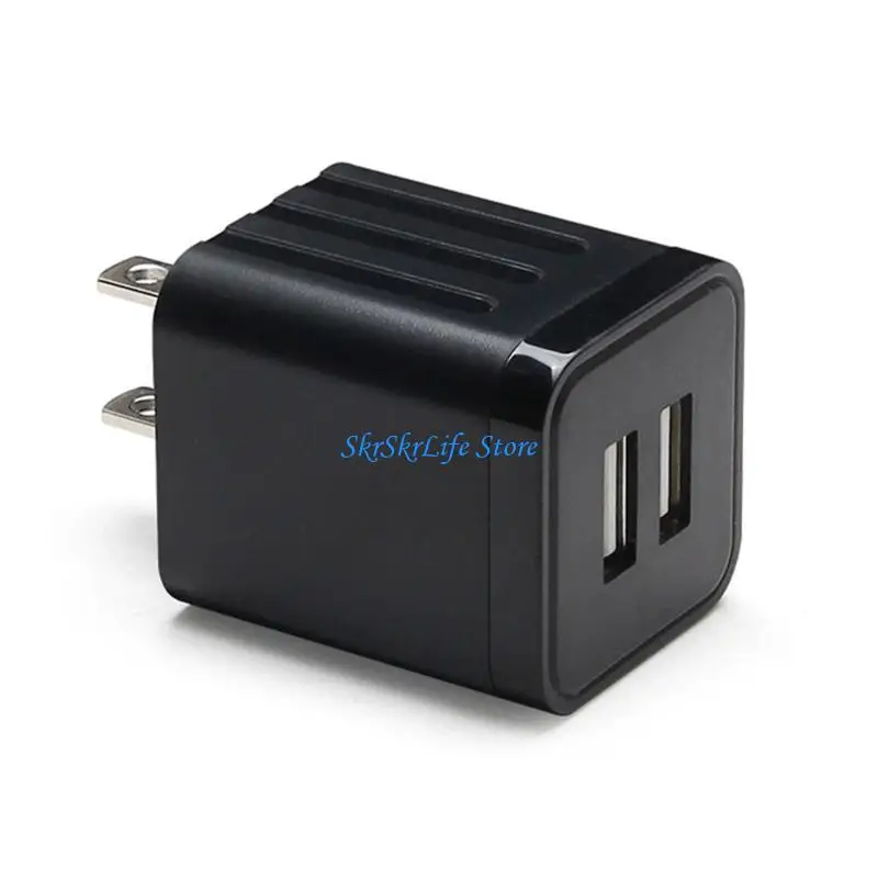 E65E Two Square USB Lightweight Fast Charging Block for Easy Carrying and Quick Charging