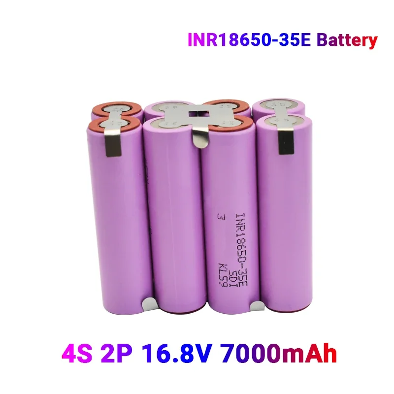 18650-35E بطارية ليثيوم مخصصة 12 فولت-21 فولت 3500 مللي أمبير/7000 مللي أمبير بطارية لحام 3S1P-6S1P بطارية حزمة مفك البراغي ،