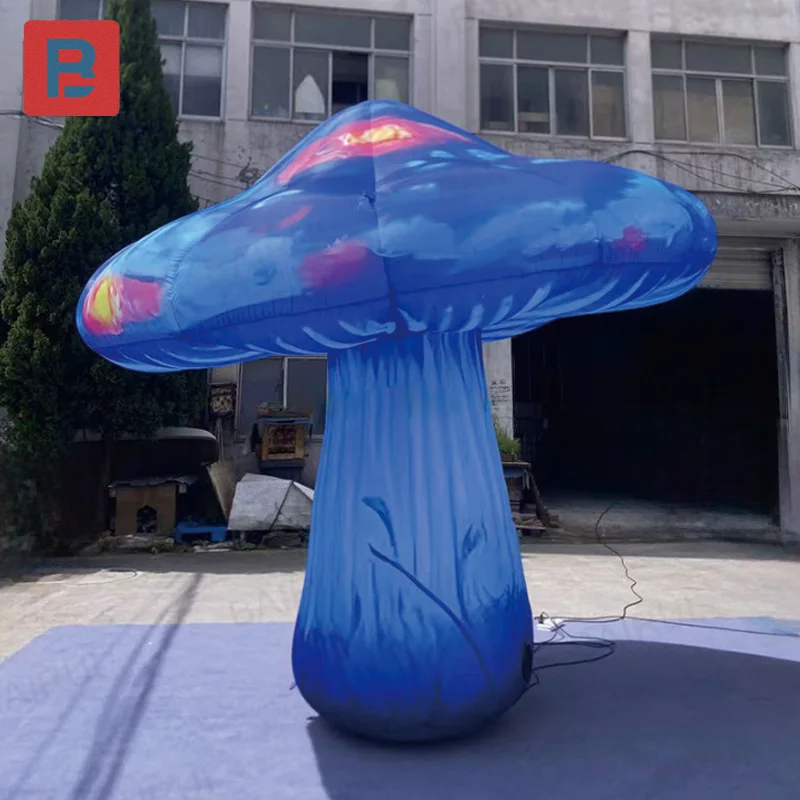 Inflatable mushrooms, plant-based air models with blowers, creative graphics, outdoor large-scale event decoration props