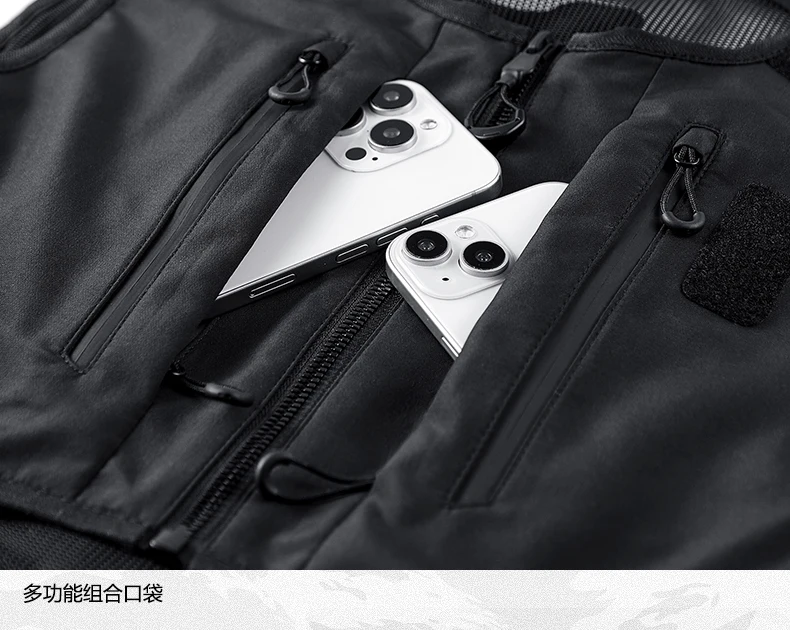 Multifunction Outdoor Sport Tactical Sleeveless Cargo Jackets Man Clothing High Street Techwear Style Vest Chalecos Chaquetas