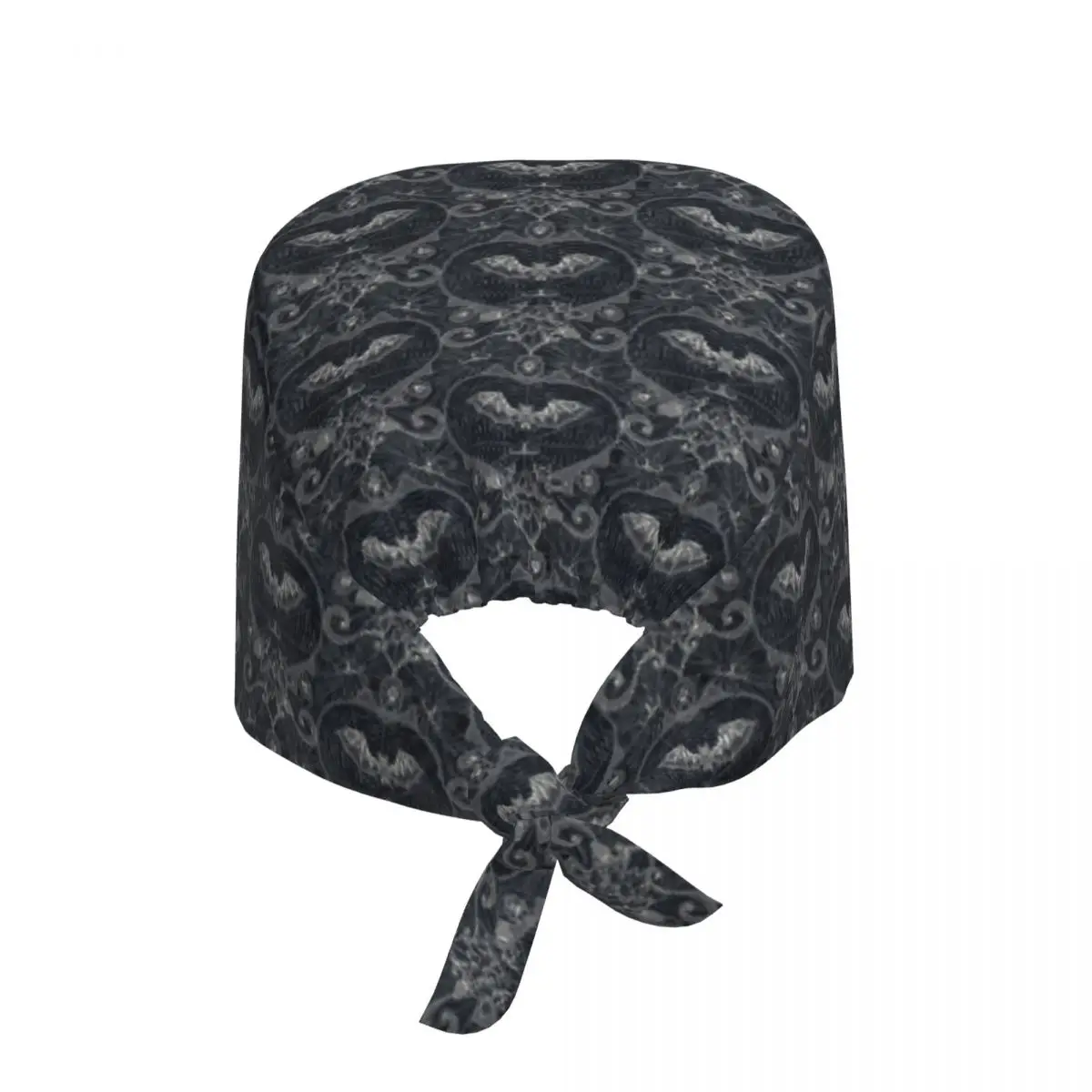 Gothic Halloween Spider Web Lace Medical Staff Scrubs Hat Women Men Bats Doctor Nursing Surgical Cap Scrub Caps