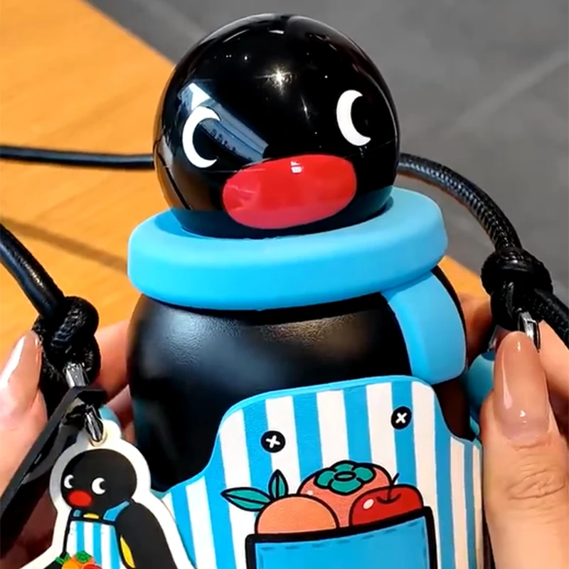 

Новая милая серия Pingu, изолированная чашка, чашка для молока, студенческий портативный мультяшный чайник для воды, 330 мл, холодная изоляционная чашка для воды, подарок на день рождения