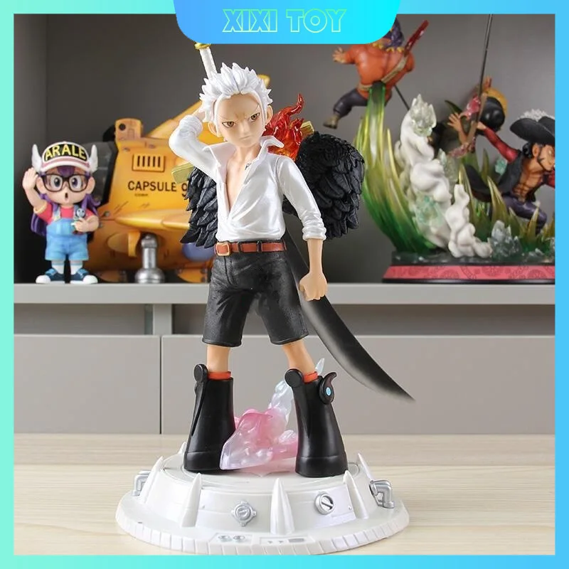 New 29.5cm One Piece S-Eagle Dracule Mihawk Seraphim Action Figure Anime Pvc Model Desktop Decorations Boys Doll Toys Gifts