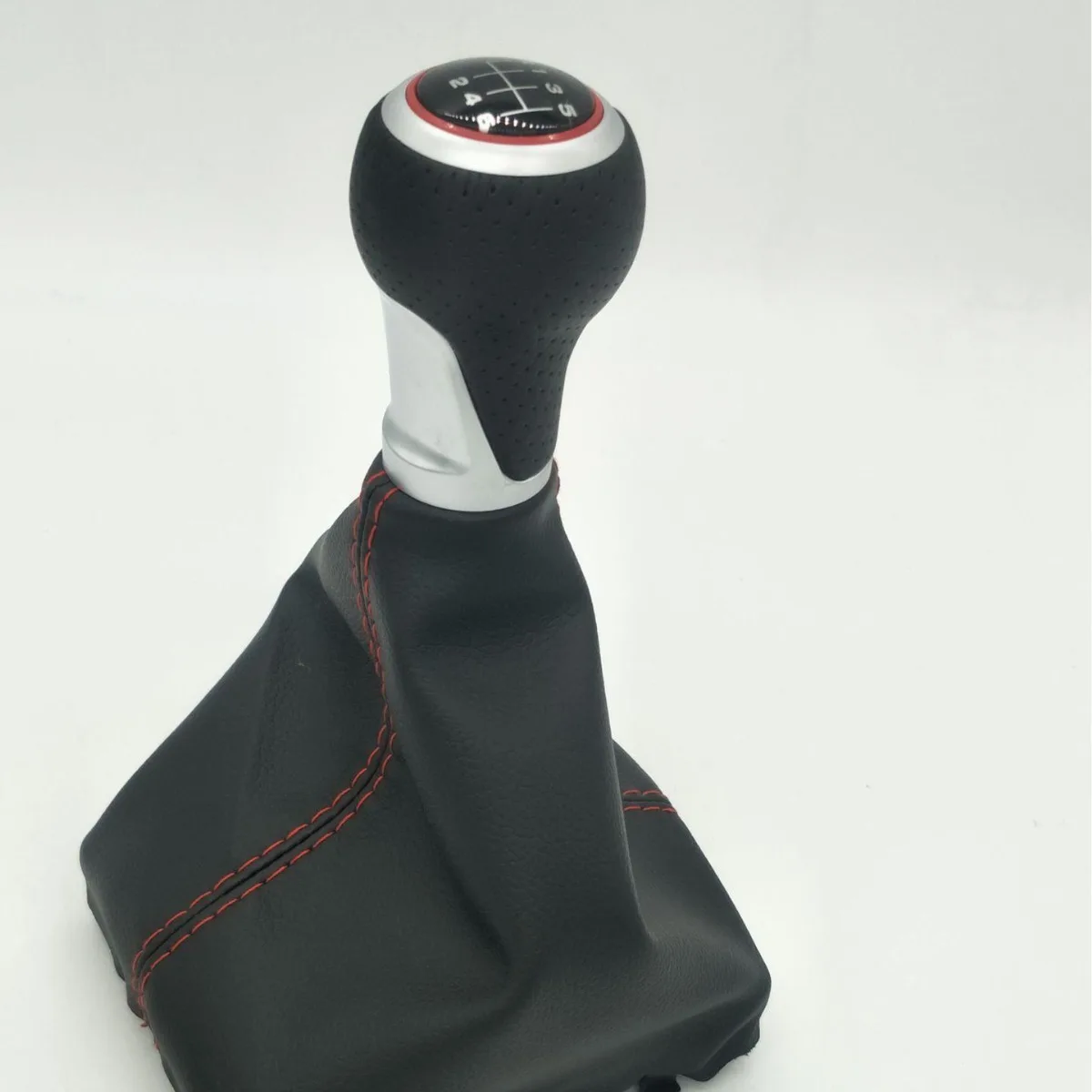 For Audi A3 6-Speed Black Leather Shift Knob Dust Cover Shift Knob Shift Knob Supply Source Auto Part 3