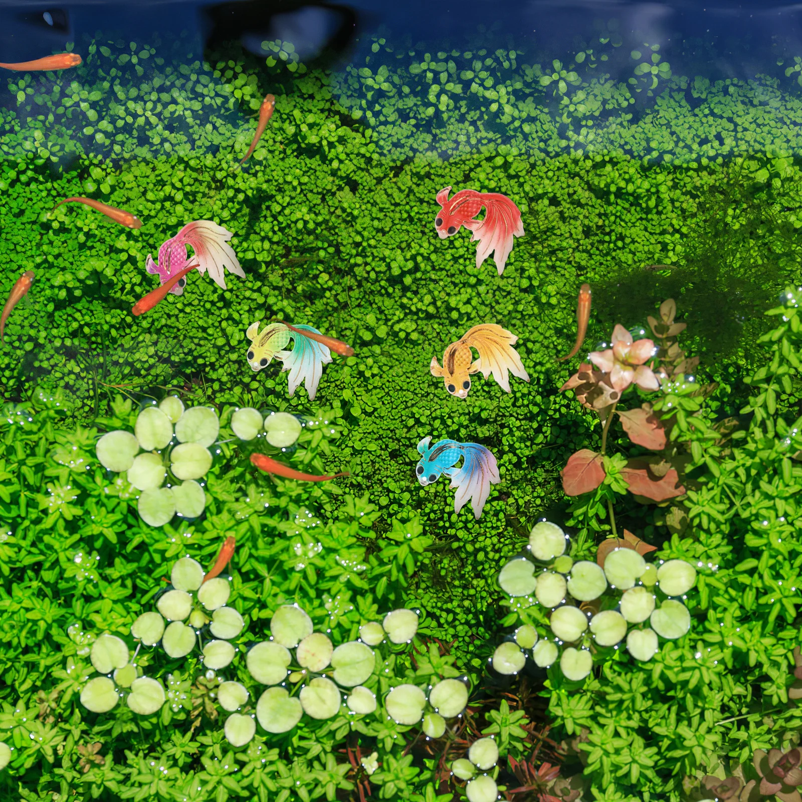 

15Pcs Fish Ornament Cute Simulated Goldfish Decor for Home Garden Lawn Yard Outdoor Patio Planter Desktop Educational Art