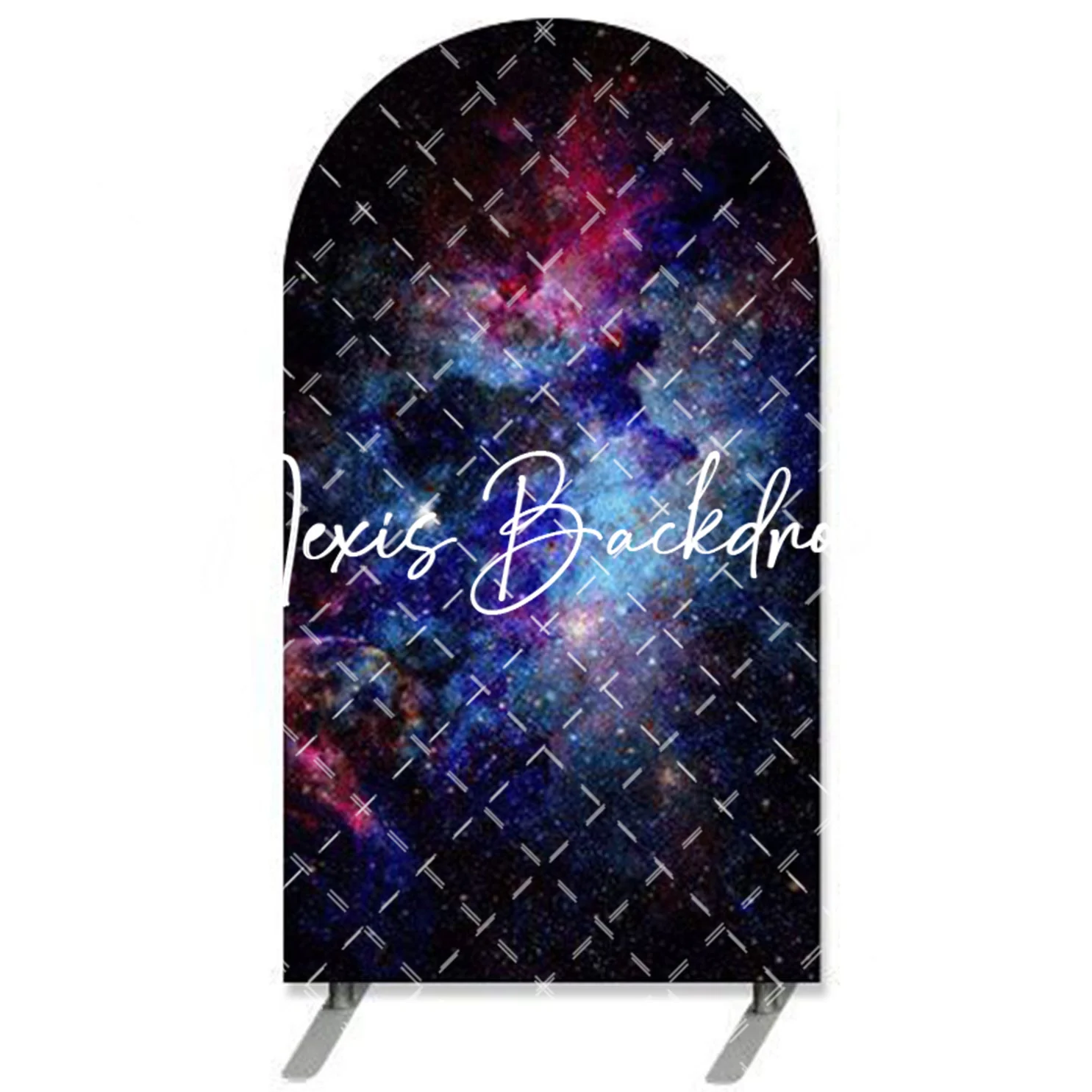 Nebula Purple Galaxy Aesthetic Arch 2-Sided Backdrop Space Blue Night Starry Sky Stars Mysterious Universe Birthday Background