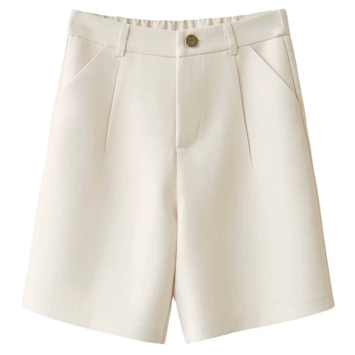 Suit Shorts Women's Summer Thin 2025 New High Waist Loose Wide Leg Straight Casual Pants