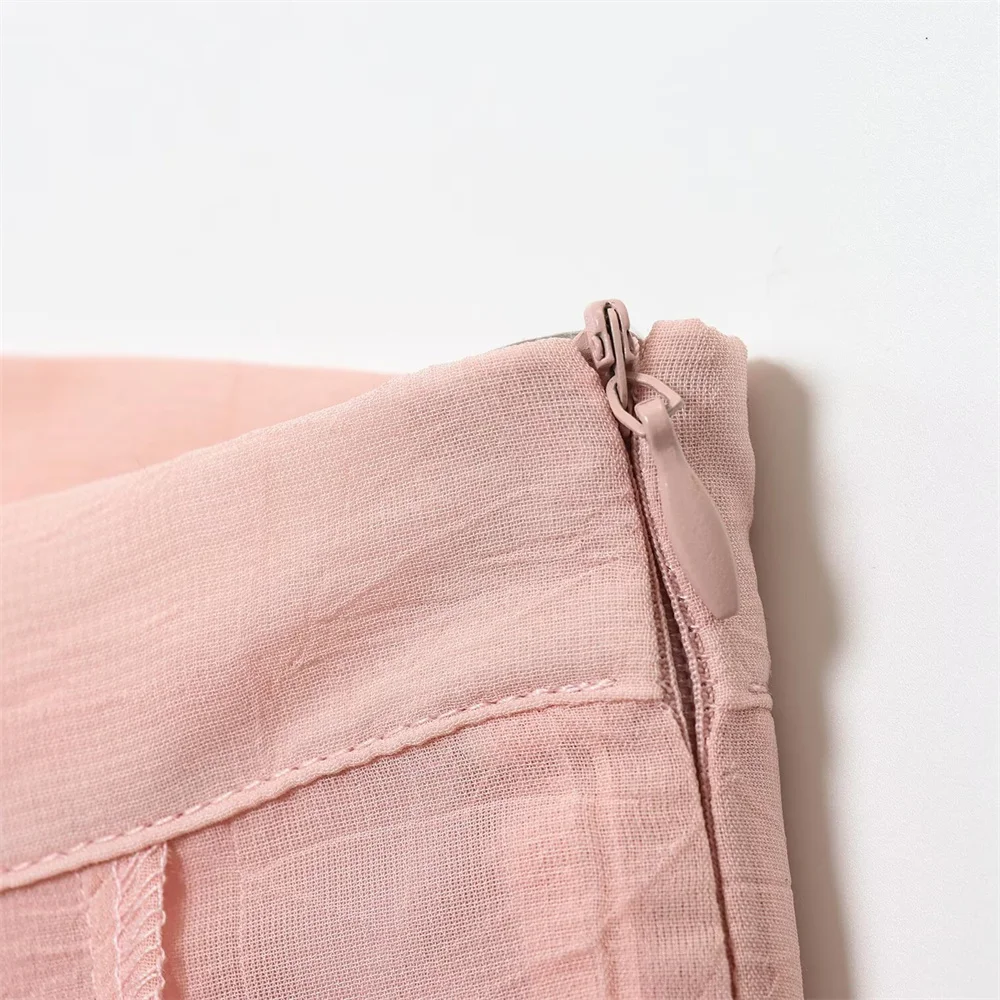 Gonna a mezza lunghezza da donna nuovo stile pendolarismo con cuciture traslucide e abito lungo midi a vita alta