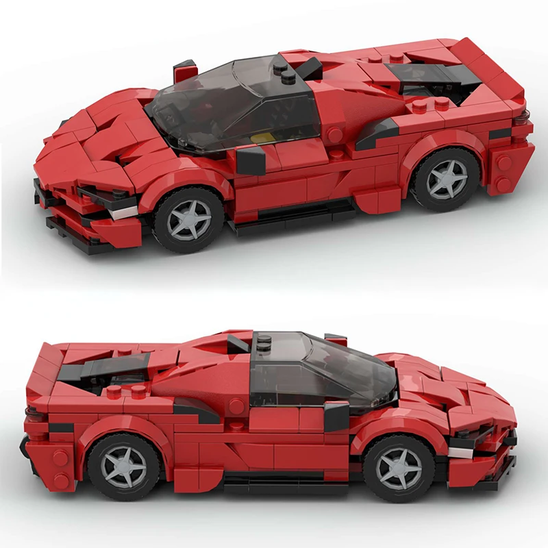 MOC Racing Car City Speed Champions Sports Building Blocks Bricks Supercar Racers Vehicle Technique Gift Kids Toys DIY FS90